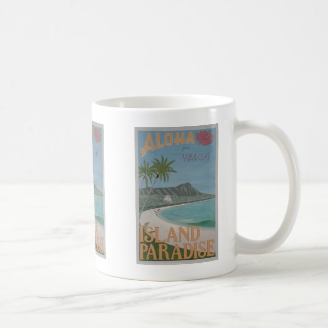 ALOHA from WAIKIKI mug.. Coffee Mug (Right)
