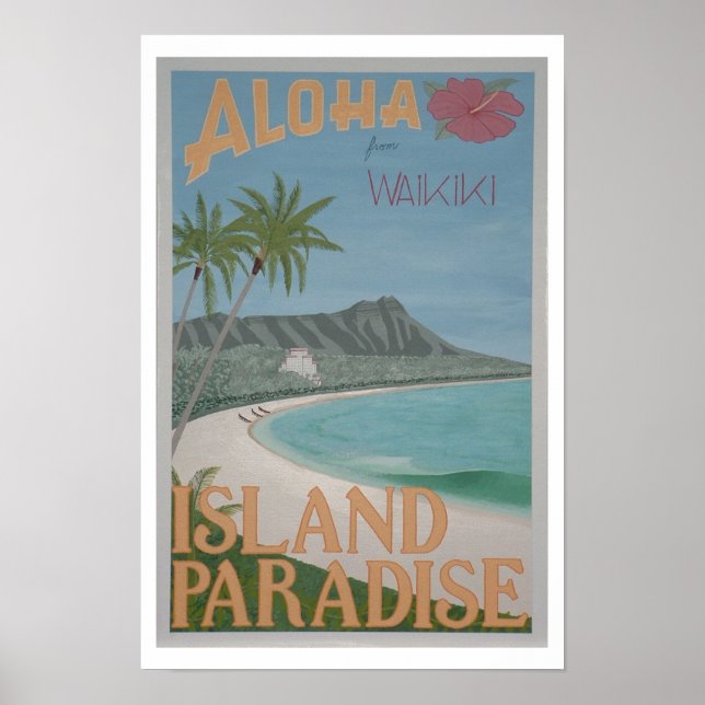 ALOHA from Waikiki print (12"x18") (Front)