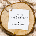 Aloha Gift Tag, Wedding Thank You Tags, Kraft Favour Tags<br><div class="desc">These are the perfect little gift tags. You can customise front and back text,  as well as change the colours.</div>