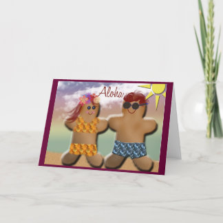 Aloha Gingerbread Men Card