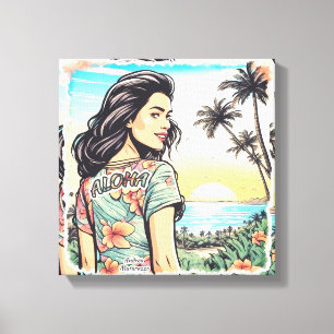 Aloha Girl Canvas Print