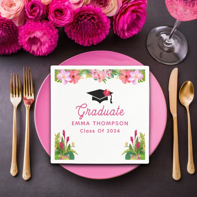 Aloha Graduation Luau Class Of 2024 Napkin (Creator Uploaded)