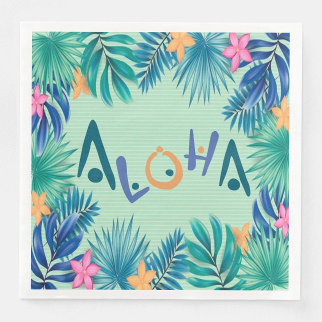 Aloha Greeting Paper Napkin (Front)