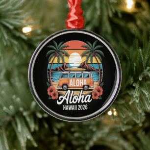 Aloha Hawaii 2026 Metal Tree Decoration