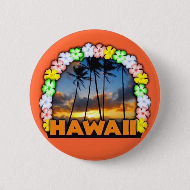 Aloha Hawaii 6 Cm Round Badge (Front)