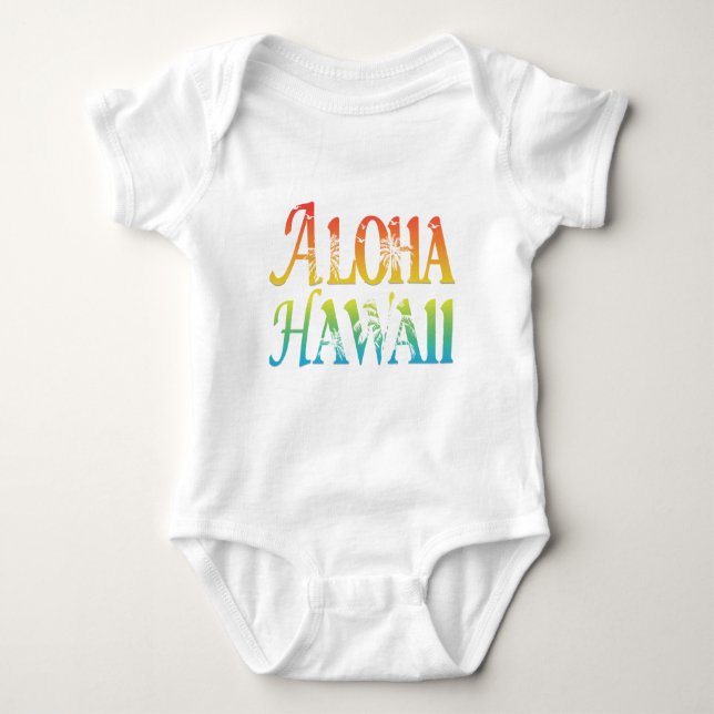 Aloha Hawaii Baby Bodysuit (Front)