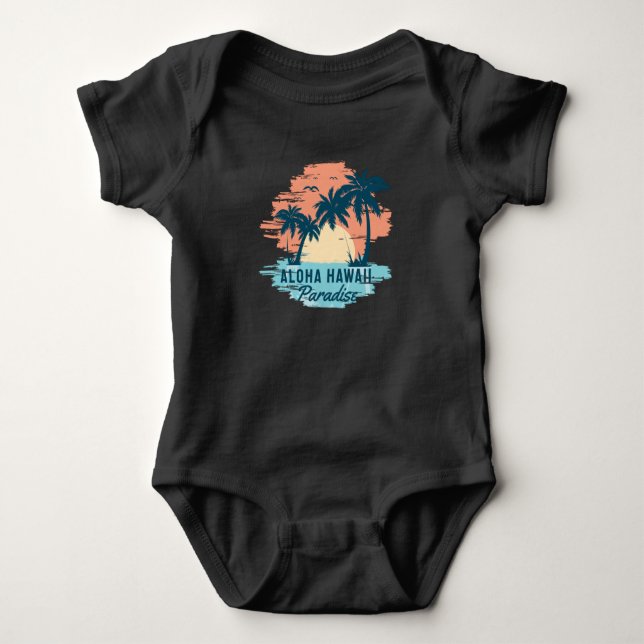 Aloha Hawaii Baby Bodysuit (Front)