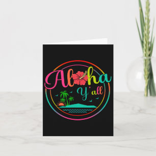 Aloha Hawaii Beach Sunset Summer Tropical Vacation Card