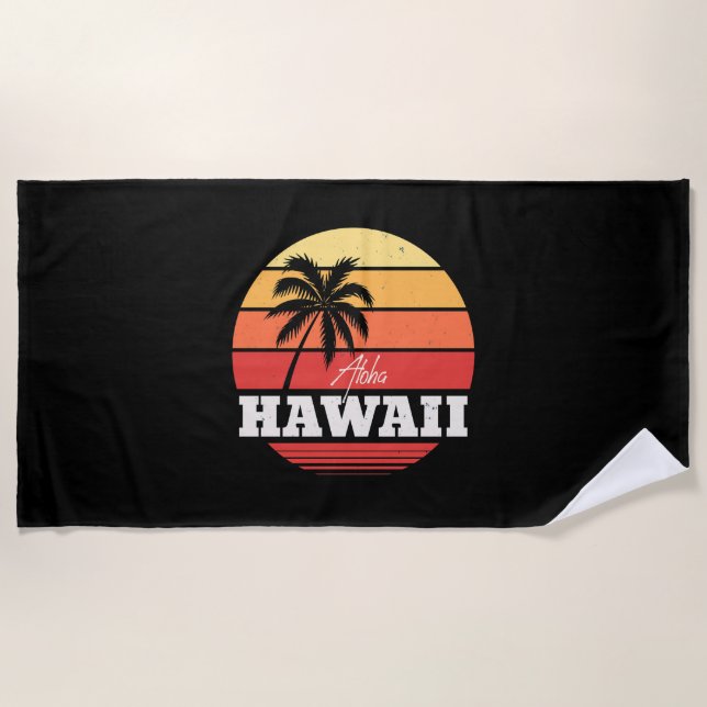 Aloha Hawaii  Beach Towel (Front)