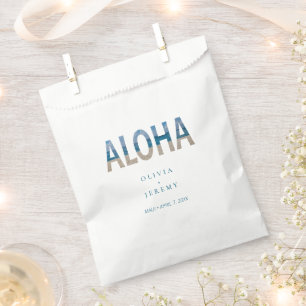 Aloha Hawaii Beach Tropical Destination Wedding Favour Bags