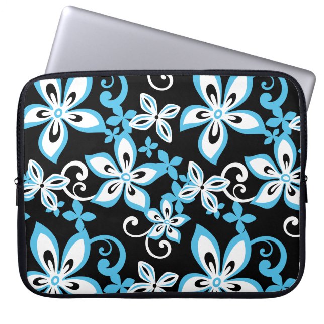 ALOHA HAWAII (BLACK/BLUE) LAPTOP SLEEVE (Front)