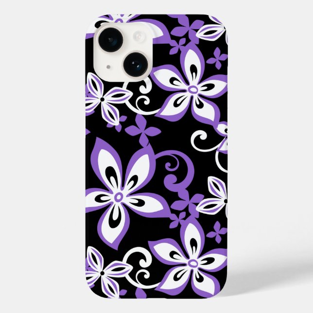 ALOHA HAWAII (BLACK/LAVENDER) Case-Mate iPhone CASE (Back)