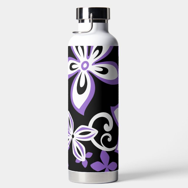 ALOHA HAWAII (BLACK/LAVENDER) WATER BOTTLE (Right)