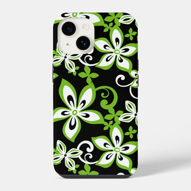 ALOHA HAWAII (BLACK/LIME) Case-Mate iPhone CASE (Back)