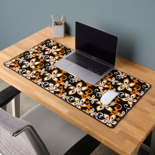 ALOHA HAWAII (BLACK/ORANGE) DESK MAT