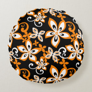 ALOHA HAWAII (BLACK/ORANGE) ROUND CUSHION