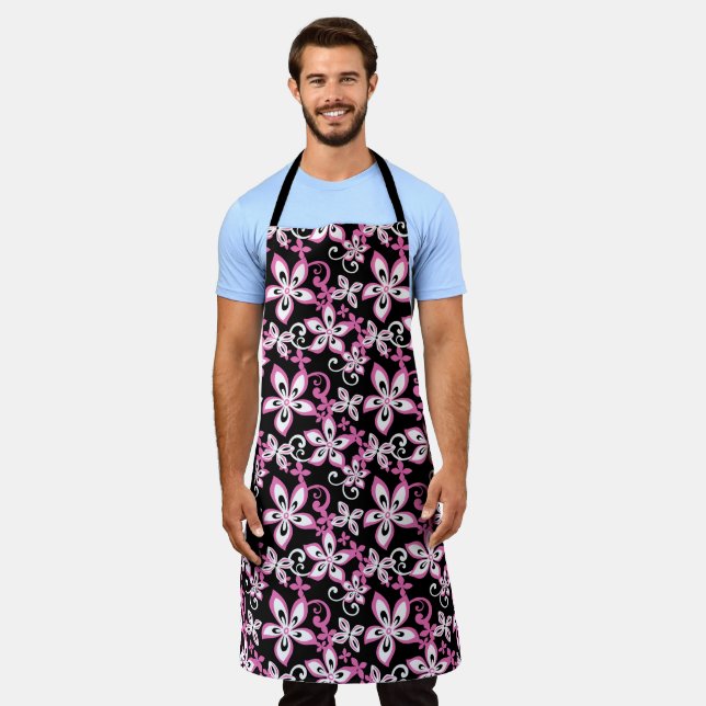 ALOHA HAWAII (BLACK/PINK) APRON (Worn)