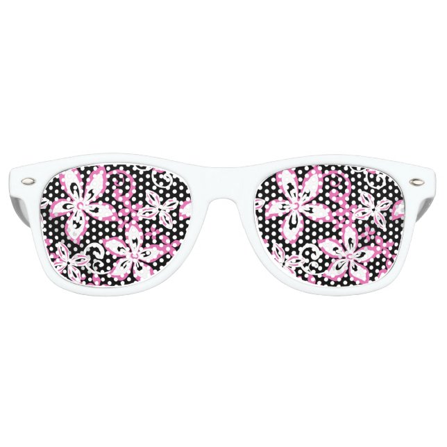ALOHA HAWAII (BLACK/PINK) RETRO SUNGLASSES (Front)