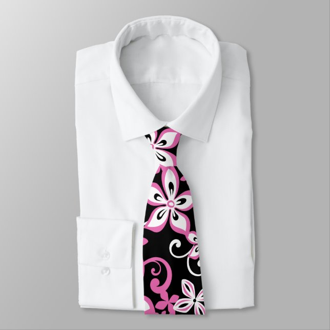 ALOHA HAWAII (BLACK/PINK) TIE (Tied)