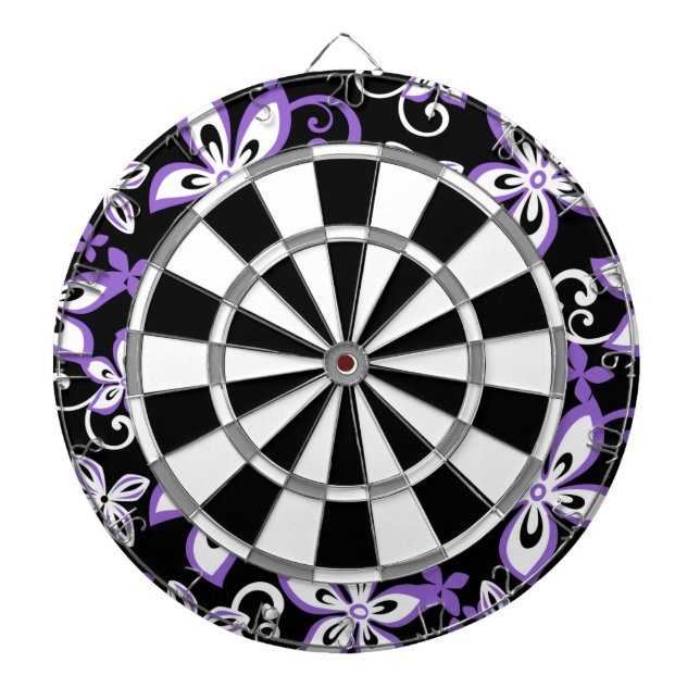 ALOHA HAWAII (BLACK/PURPLE) DARTBOARD (Front)