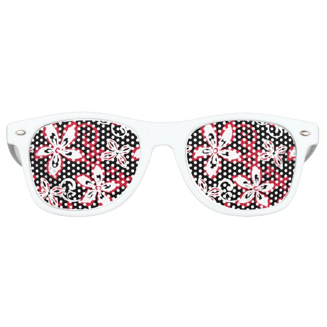 ALOHA HAWAII (BLACK/RED) RETRO SUNGLASSES (Front)