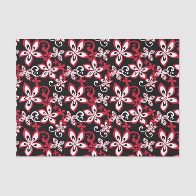 ALOHA HAWAII (BLACK/RED) TISSUE PAPER (Front)