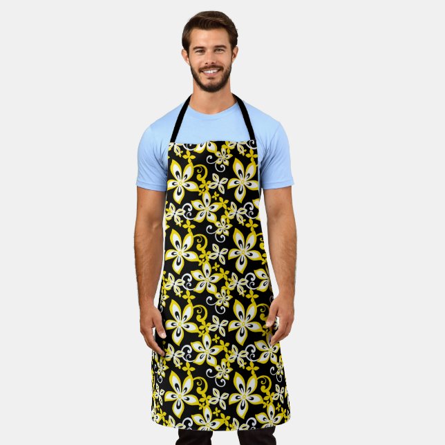 ALOHA HAWAII (BLACK/YELLOW) APRON (Worn)
