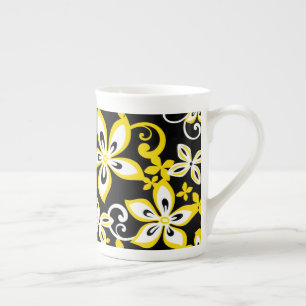 ALOHA HAWAII (BLACK/YELLOW) BONE CHINA MUG