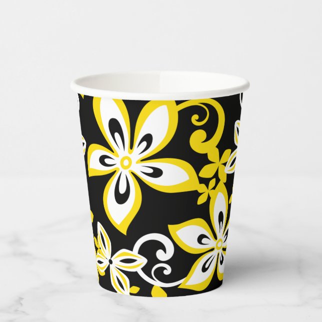 ALOHA HAWAII (BLACK/YELLOW) PAPER CUPS (Left)