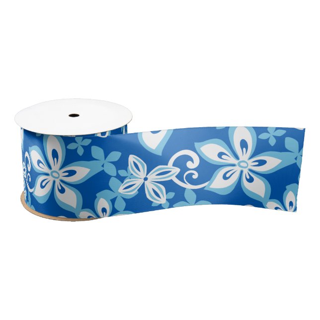 ALOHA HAWAII (BLUE x 2) SATIN RIBBON (Spool)