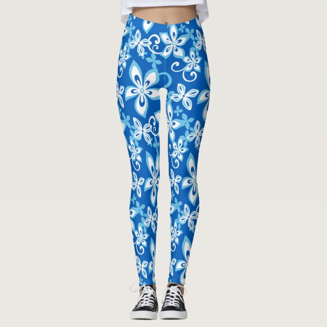 ALOHA HAWAII (BLUES) Leggings (Front)