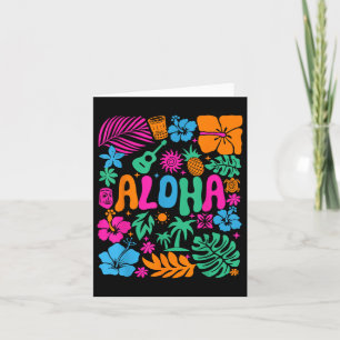 Aloha Hawaii Boho Retro Shaka Hibiscus Vacation Tr Card
