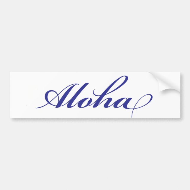 Aloha Hawaii Bumper Sticker (Front)