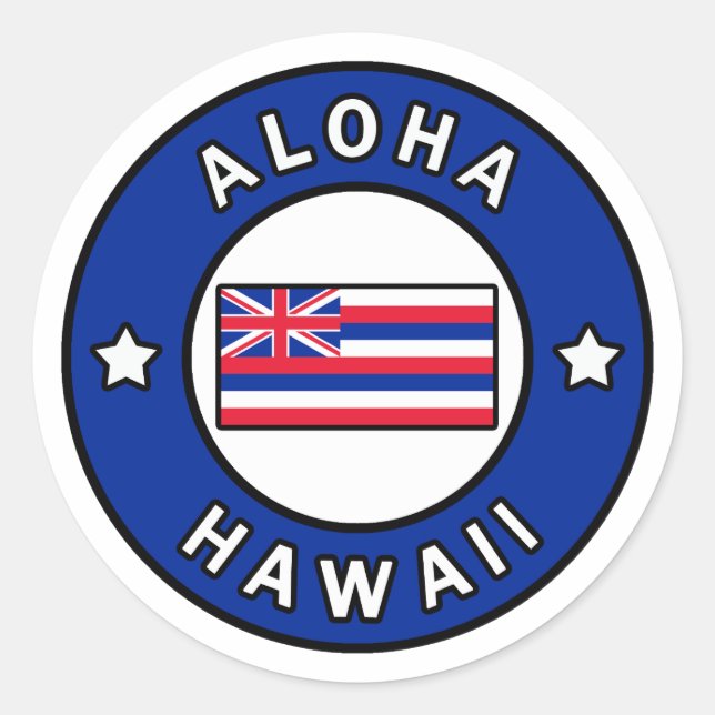 Aloha Hawaii Classic Round Sticker (Front)
