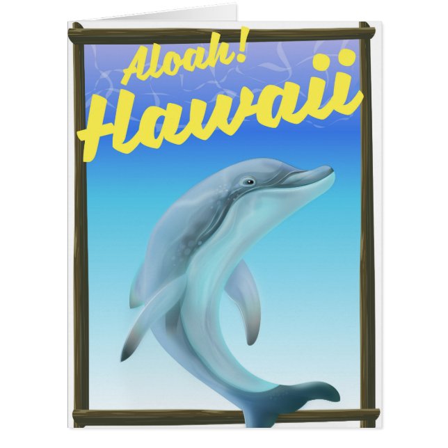 Aloha! Hawaii! Dolphin travel poster (Front)