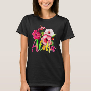 Aloha Hawaii Flower Summer Family Vacation hibiscu T-Shirt