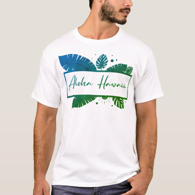 Aloha Hawaii Green T-Shirt (Front)