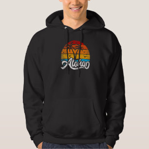 Aloha Hawaii Hawaiian Island Palm Beach Surfboard Hoodie