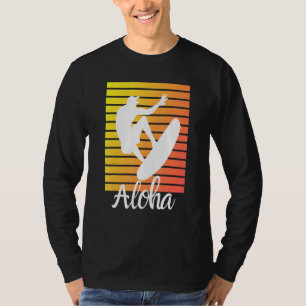 Aloha Hawaii Hawaiian Island Palm Beach Surfboard  T-Shirt