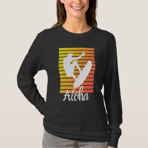 Aloha Hawaii Hawaiian Island Palm Beach Surfboard T-Shirt