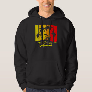 Aloha Hawaii Hawaiian Island Palm Trees Beach Va Hoodie