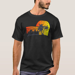 Aloha Hawaii Hawaiian Island  Palm Trees Beach Vac T-Shirt