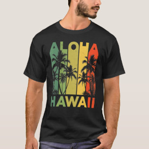 Aloha Hawaii Hawaiian Island Retro Vintage 1980s T T-Shirt
