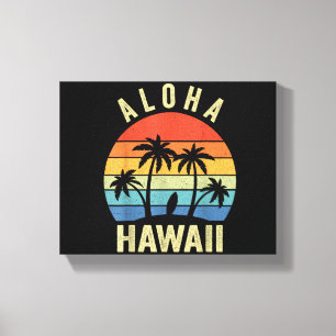 Aloha Hawaii Hawaiian Island Shirt Palm Beach Surf Canvas Print