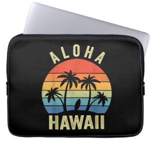 Aloha Hawaii Hawaiian Island Shirt Palm Beach Surf Laptop Sleeve