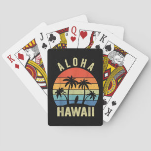 Aloha Hawaii Hawaiian Island Shirt Palm Beach Surf Playing Cards