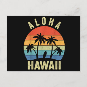 Aloha Hawaii Hawaiian Island Shirt Palm Beach Surf Postcard
