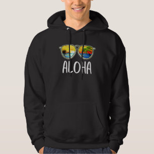 Aloha Hawaii Hawaiian Island Sunglasses Hoodie