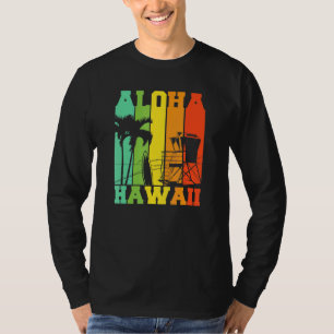 Aloha Hawaii Hawaiian Palm Beach Vintage Surf T-Shirt