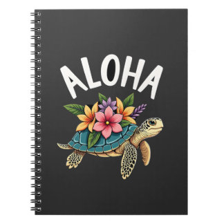 Aloha Hawaii Hawaiian-Shirt Turtle Hibiscus Kids G Notebook